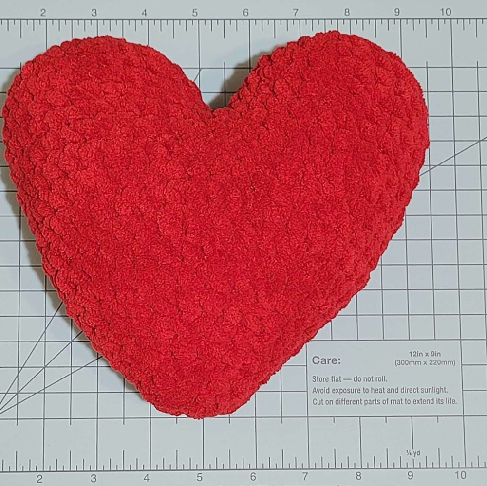 Valentine Crochet Heart Pillow/ Plushie